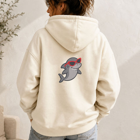 Cool Shark Sunglasses Machine Embroidery Design – Cute Shark Embroidery File Embroidery/Applique DESIGNS PatternFeed8 