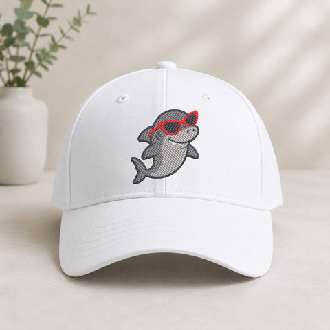 Cool Shark Sunglasses Machine Embroidery Design – Cute Shark Embroidery File Embroidery/Applique DESIGNS PatternFeed8 