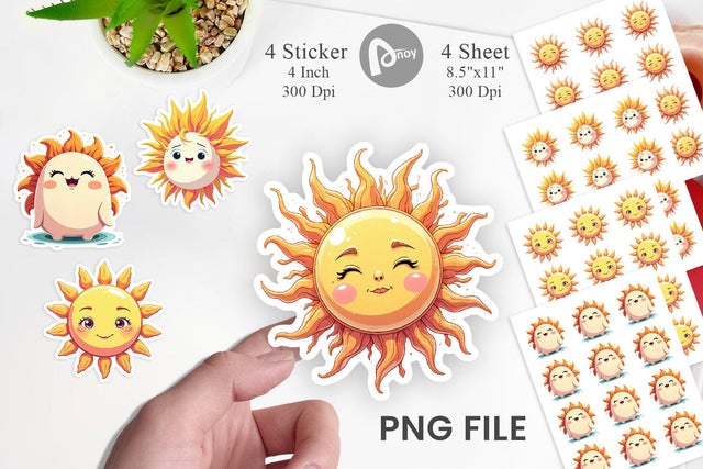Cool Soul Sun Sticker Sublimation artnoy 