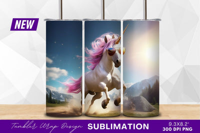 Cool unicorn with sunglasses galloping outdoors Sublimation Regulrcrative 