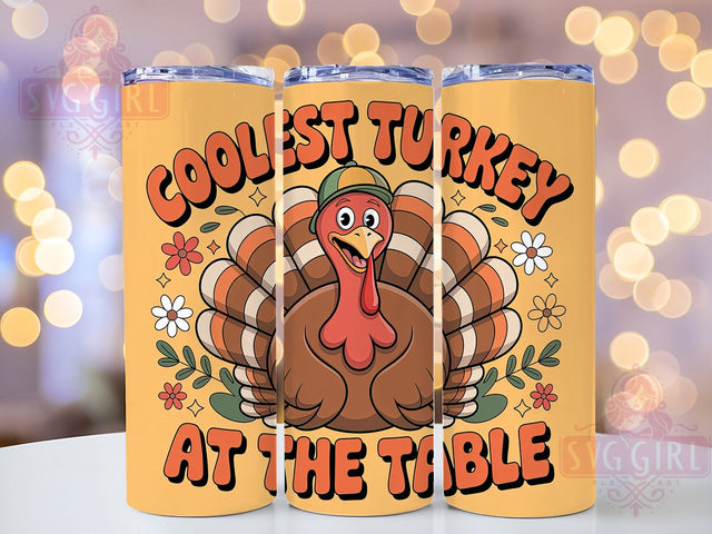 Coolest 3D Turkey Thanksgiving Tumbler, Coolest Turkey Wrap, Funny Thanksgiving Design, 20oz Sublimation Wrap, Autumn Holiday Drinkware, Festive Turkey Tumbler, Thanksgiving Humor Wrap Sublimation SvggirlplusArt 