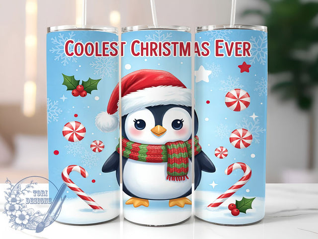 Coolest Christmas Penguins Tumbler, Coolest Christmas Ever, Holiday Penguin Design, Festive Penguin Art, Cute Winter Penguins, 20oz Tumbler, Sublimation Design Sublimation ToriDesigns 