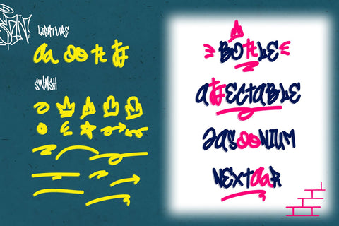 Coolest Hustle - Decorative Monoline Graffiti Font Font Mozzatype 