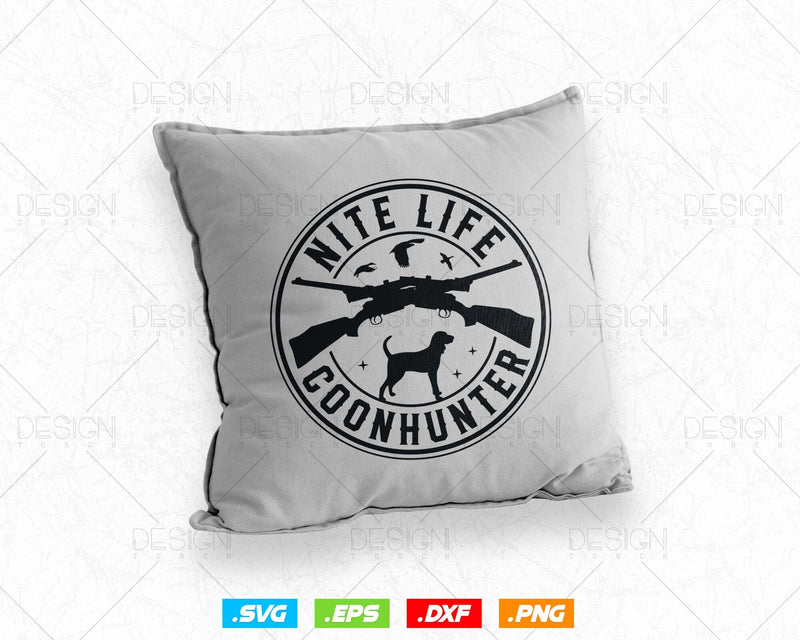 Coon Hunter Who Love Night Time Coon Hunting Svg Png, Coonhound Svg ...