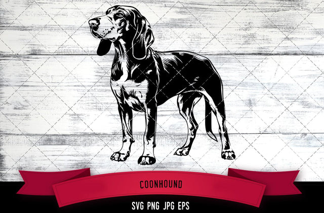 Coonhound SVG, Dog SVG, Logo - Digital Download with Commercial License for Cricut, Silhouette, Scan N Cut Crafting SVG Loveleen Kaur 
