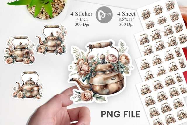 Copper Kettle Sticker Sublimation artnoy 