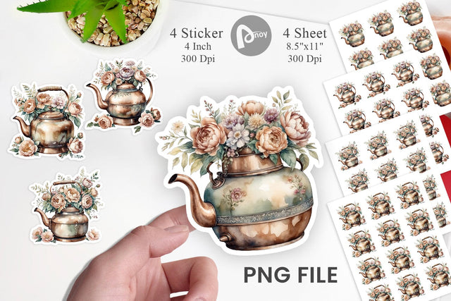 Copper Kettle Sticker Sublimation artnoy 