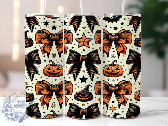 Coquette 20oz Skinny Tumbler PNG, Halloween Coquette Tumbler Sublimation Wrap, Straight & Tapered Tumbler Wrap, Instant Digital Download Sublimation ToriDesigns 