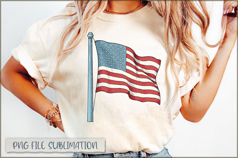 Coquette 4th of July American Flag PNG Sublimation Shetara Begum 