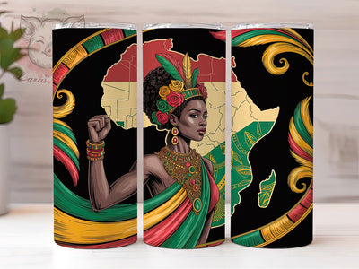 Coquette African Heritage Tumbler, Black History, Coquette Bow, Heritage Pride, 20Oz Tumbler, Sublimation Wrap, Digital Download Sublimation Lara' s Designs 