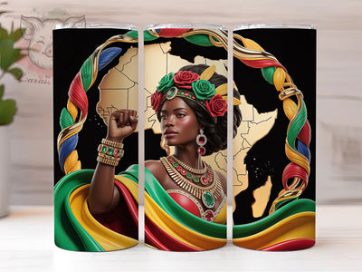 Coquette African Heritage Tumbler, Black History, Coquette Bow, Heritage Pride, 20Oz Tumbler, Sublimation Wrap, Digital Download Sublimation Lara' s Designs 