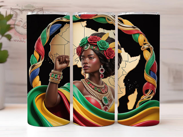 Coquette African Heritage Tumbler, Black History, Coquette Bow, Heritage Pride, 20Oz Tumbler, Sublimation Wrap, Digital Download Sublimation Lara' s Designs 