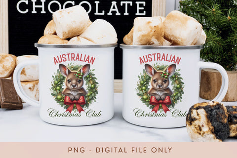 Coquette Australian Christmas Club Baby Kangaroo PNG Sublimation BijouBay 