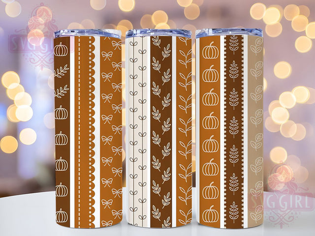 Coquette Autumn Pumpkin Tumbler Wrap, Coquette Fall Sublimation, 20oz Skinny Tumbler Wrap, Soft Girl Autumn Design, Pumpkin Spice Coquette Wrap, Romantic Fall Drinkware, Cottagecore Sublimation Tumbler Sublimation SvggirlplusArt 