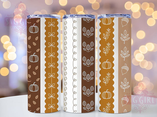 Coquette Autumn Pumpkin Tumbler Wrap, Coquette Fall Sublimation, 20oz Skinny Tumbler Wrap, Soft Girl Autumn Design, Pumpkin Spice Coquette Wrap, Romantic Fall Drinkware, Cottagecore Sublimation Tumbler Sublimation SvggirlplusArt 