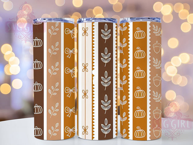 Coquette Autumn Pumpkin Tumbler Wrap, Coquette Fall Sublimation, 20oz Skinny Tumbler Wrap, Soft Girl Autumn Design, Pumpkin Spice Coquette Wrap, Romantic Fall Drinkware, Cottagecore Sublimation Tumbler Sublimation SvggirlplusArt 