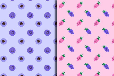 Coquette Berries Seamless Patterns & Digital Papers Digital Pattern Rin Green 