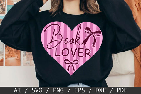 Coquette Book Lover SVG, Bookish SVG PNG SVG SVG Studio 