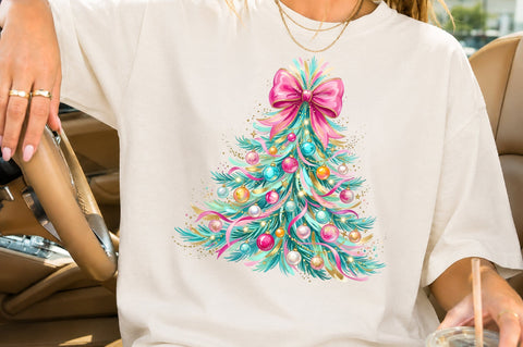 Coquette Bow Christmas Tree PNG a Sublimation nirmal108roy 