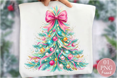 Coquette Bow Christmas Tree PNG a Sublimation nirmal108roy 