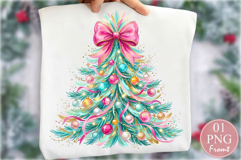 Coquette Bow Christmas Tree PNG a Sublimation nirmal108roy 