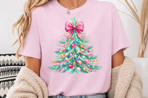 Coquette Bow Christmas Tree PNG a Sublimation nirmal108roy 