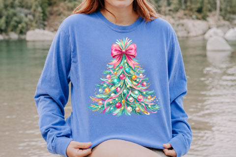 Coquette Bow Christmas Tree PNG a Sublimation nirmal108roy 