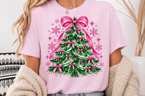 Coquette Bow Christmas Tree PNG Sublimation nirmal108roy 
