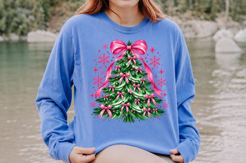 Coquette Bow Christmas Tree PNG Sublimation nirmal108roy 