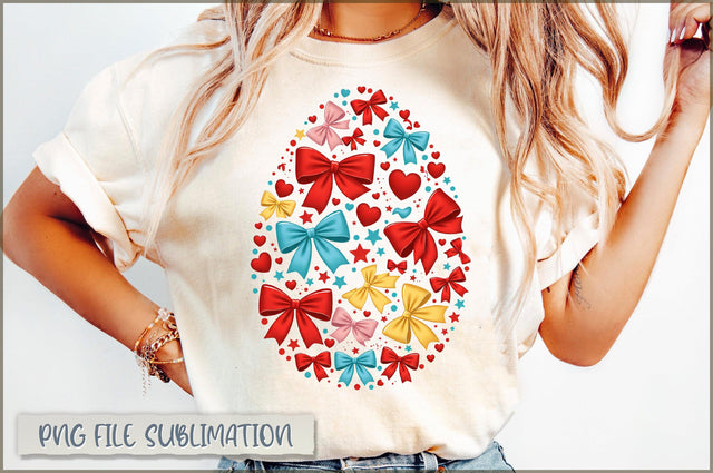 Coquette Bow Easter Egg Sublimation Sublimation Shetara Begum 