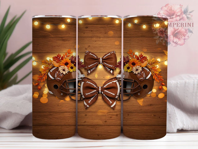 Coquette Bow Football Tumbler, Bow Football Tumbler, 20oz Seamless Wrap, Football Aesthetic Tumbler, Girly Football Tumbler, Game Day Bow Tumbler, Sports Fan Gift Sublimation Li Zamperini 