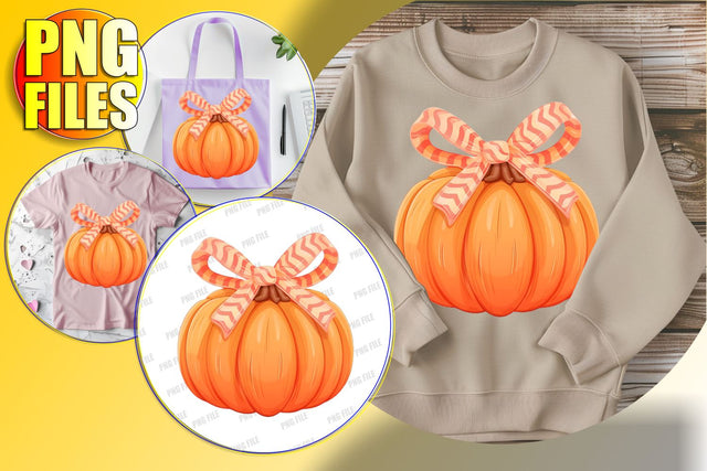 Coquette Bow Halloween Pumpkin Design - Sublimation Clipart Sublimation afrosvg 