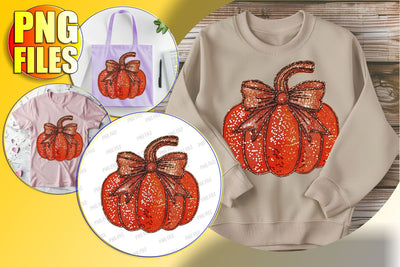 Coquette Bow Pumpkin Design for Halloween - Fall Sublimation Sublimation afrosvg 