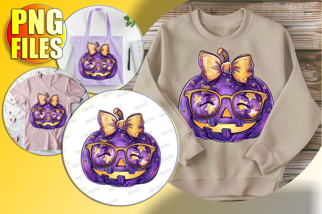 Coquette Bow Pumpkin for Halloween - Sublimation Design PNG Sublimation afrosvg 