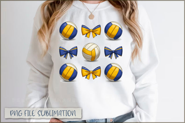 Coquette Bow Volleyball PNG, Game Day Volleyball Sublimation Shetara Begum 