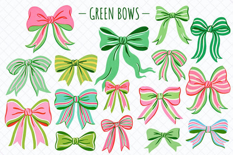 Coquette Bows Clipart – 55 PNG Sublimation TanyaPrintDesign 