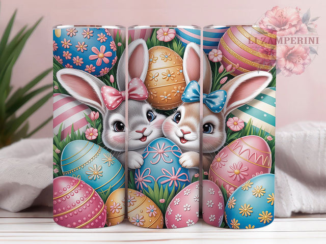 Coquette Bunny Bow 20oz Tumbler, Cute Easter, 20oz Tumbler Wrap, Sublimation PNG, Holiday Cup Design, Spring Gift, Bunny Bow Sublimation Li Zamperini 