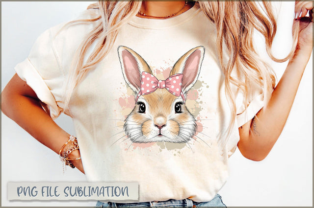 Coquette Bunny Bow Easter Glitter Sublimation Sublimation Shetara Begum 