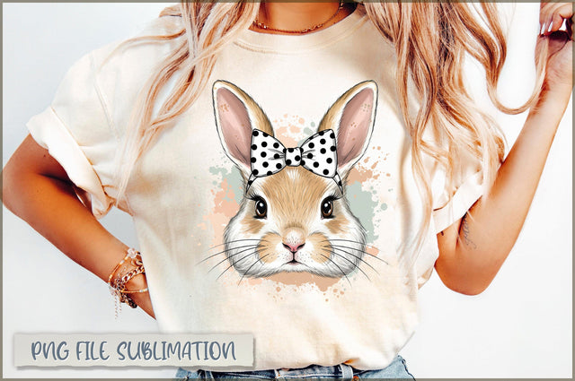 Coquette Bunny Bow Easter Glitter Sublimation Sublimation Shetara Begum 
