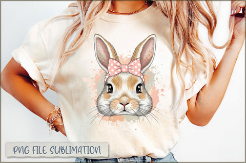 Coquette Bunny Bow Easter Glitter Sublimation Sublimation Shetara Begum 