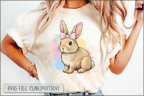 Coquette Bunny PNG Bow Easter PNG Sublimation Shetara Begum 
