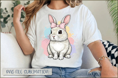Coquette Bunny PNG Bow Easter PNG Sublimation Shetara Begum 