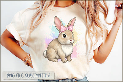 Coquette Bunny PNG Bow Easter PNG Sublimation Shetara Begum 