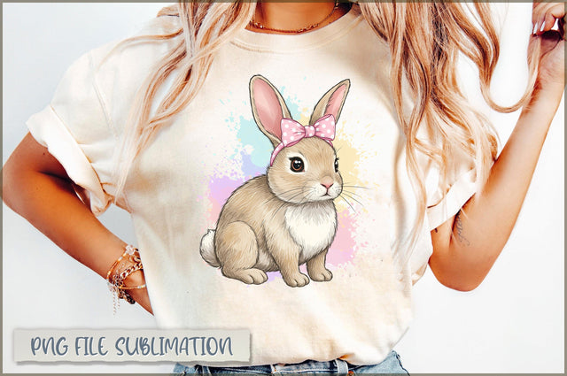 Coquette Bunny PNG Bow Easter PNG Sublimation Shetara Begum 