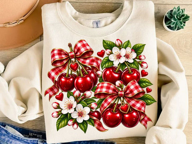 Coquette Cherry Bow Clipart PNG SVG artprintfile 