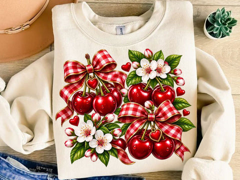 Coquette Cherry Bow Clipart PNG SVG artprintfile 
