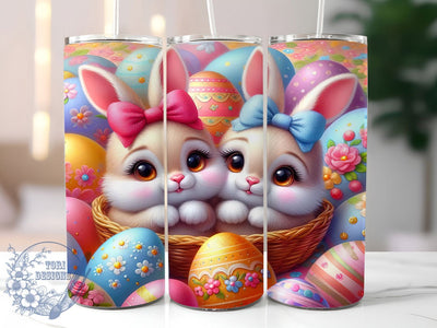 Coquette Chic Easter Bunny Tumbler, Cute Bunny Tumbler, Stylish Bunny Wrap, Easter Bunny Wrap, Chic Bunny Wrap, Sublimation Design, Trendy Gift Idea Sublimation ToriDesigns 
