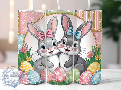 Coquette Chic Easter Bunny Tumbler, Cute Bunny Tumbler, Stylish Bunny Wrap, Easter Bunny Wrap, Chic Bunny Wrap, Sublimation Design, Trendy Gift Idea Sublimation ToriDesigns 