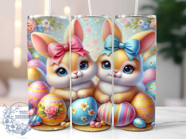 Coquette Chic Easter Bunny Tumbler, Cute Bunny Tumbler, Stylish Bunny Wrap, Easter Bunny Wrap, Chic Bunny Wrap, Sublimation Design, Trendy Gift Idea Sublimation ToriDesigns 