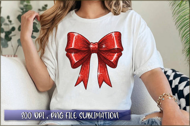 Coquette Christmas Bow Sublimation Sublimation Shetara Begum 
